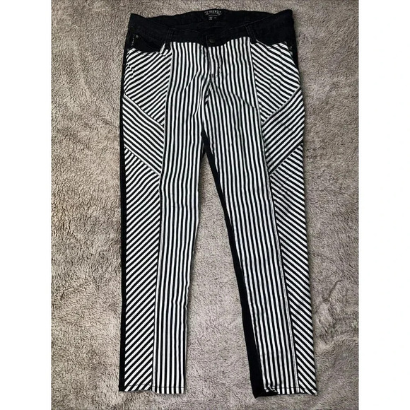 Tripp NYC Daang Goodman Skinny Jeans Women's Sz 20 Rave Goth Punk Black White - Picture 3 of 16